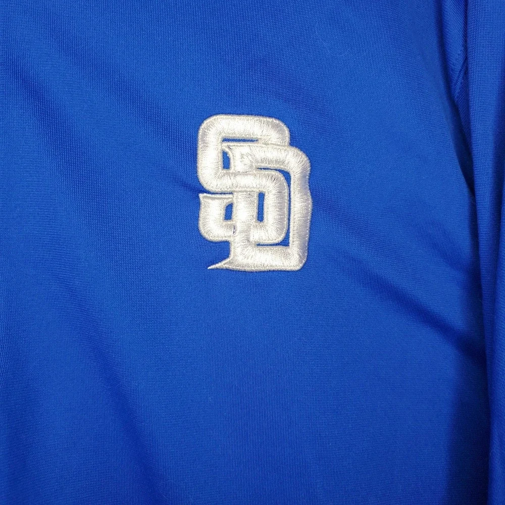Nike San Diego Padres 1/4 zip pullover Shirt Size Xl Blue Baseball Therma Unisex